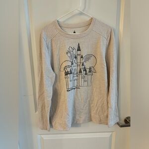 Disney Women’s Crewneck Light Weight Sweatshirt - Beige Heather